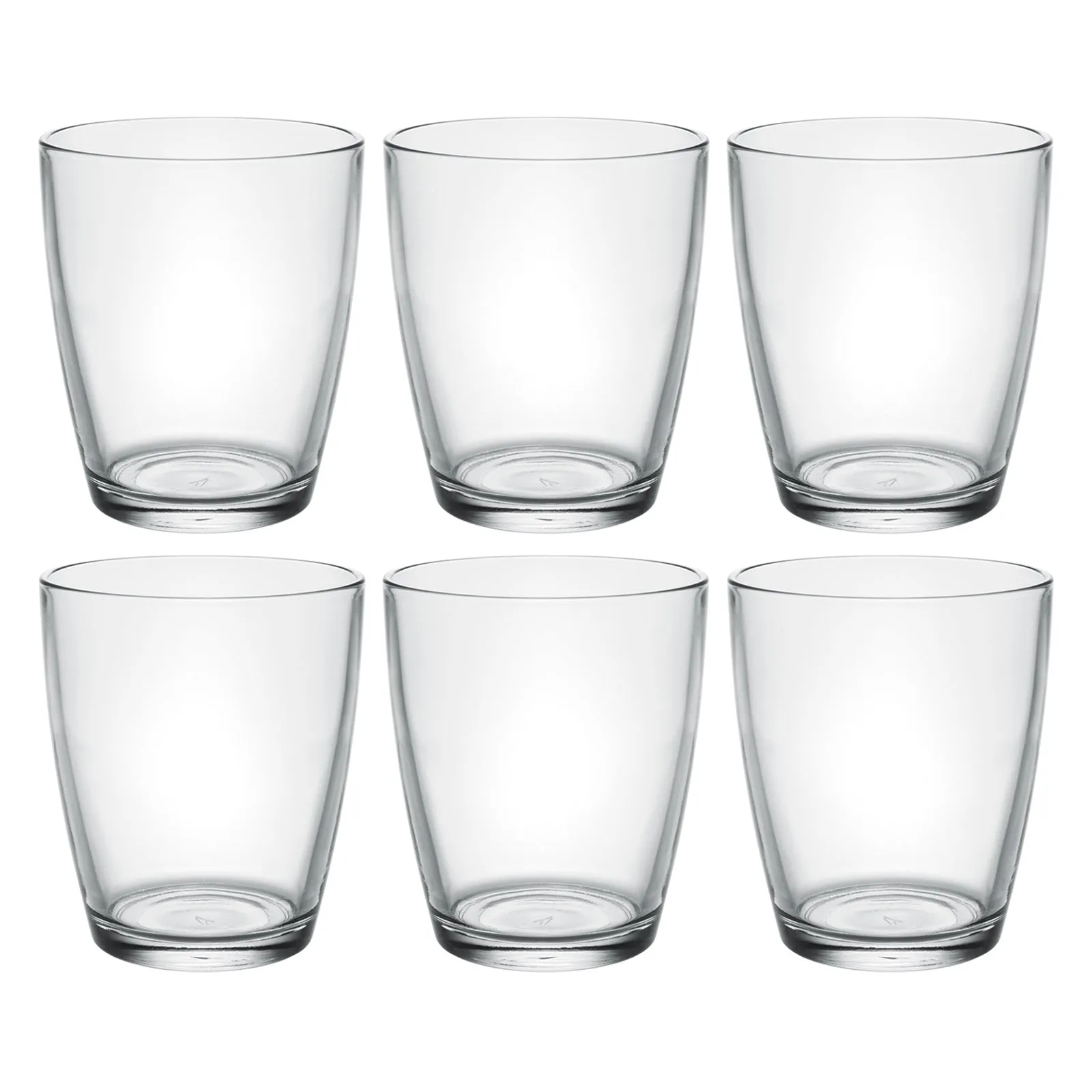 Vega Modern Clear Glass Iced Tea Cups, Drinking Glasses Water Juice Soda Beverage Tumblers, Set of 6