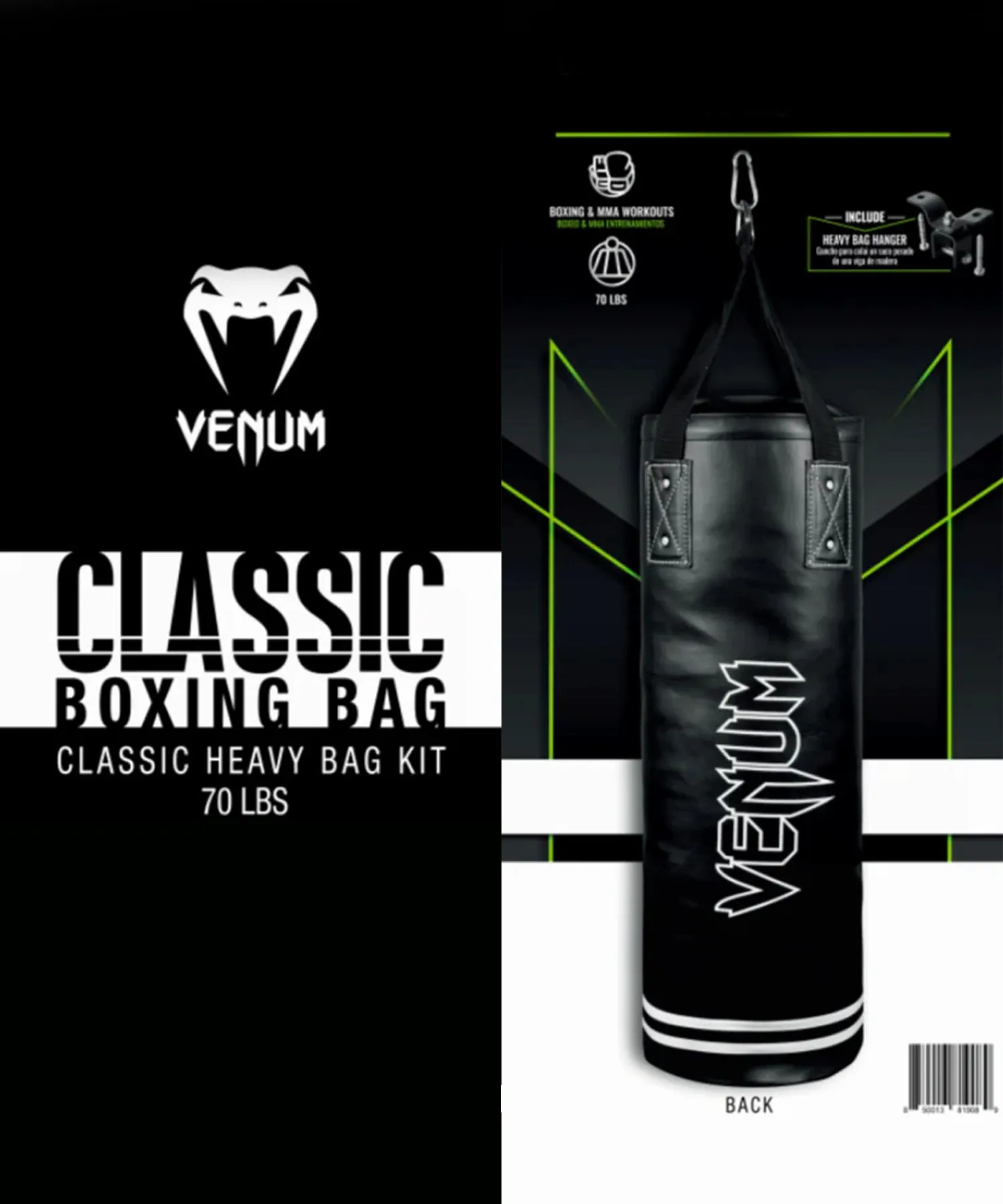 Venum Classic Heavy Boxing Bag Kit - 70lbs - WLMT Edition