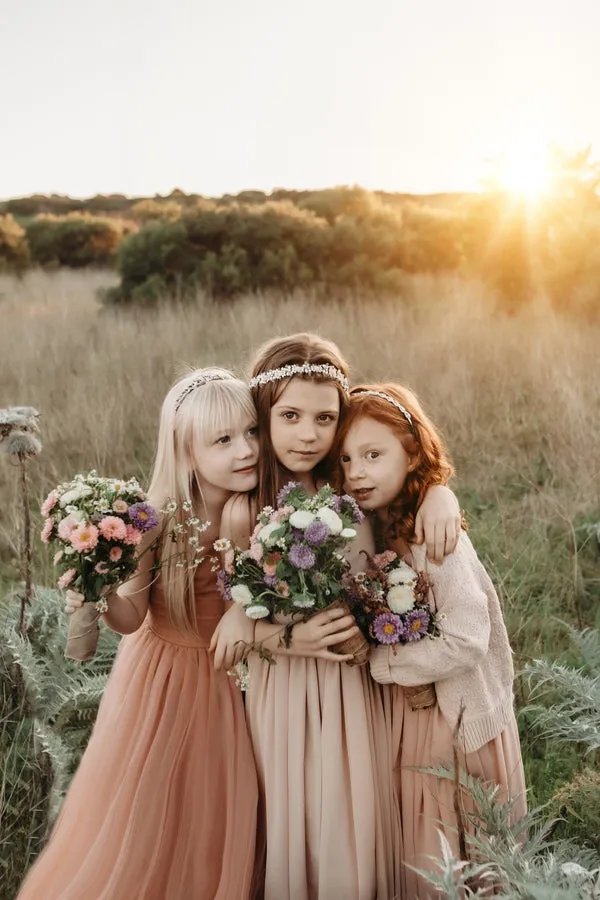 Victoria Flower Girl Pearl Headpiece