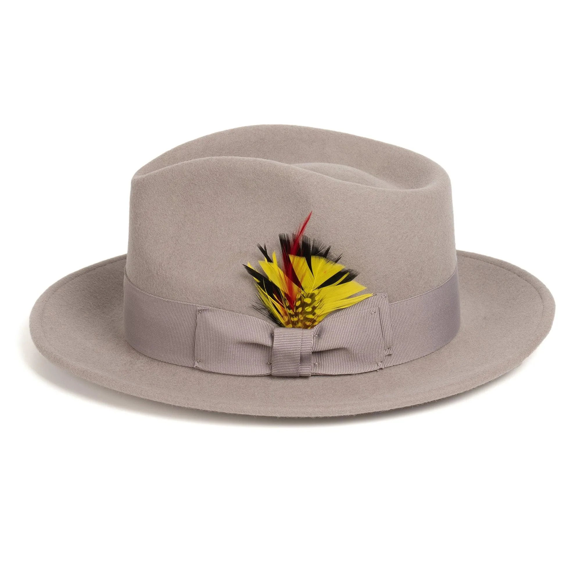 Vintage Crushable Wool Fedora Hat-Brown