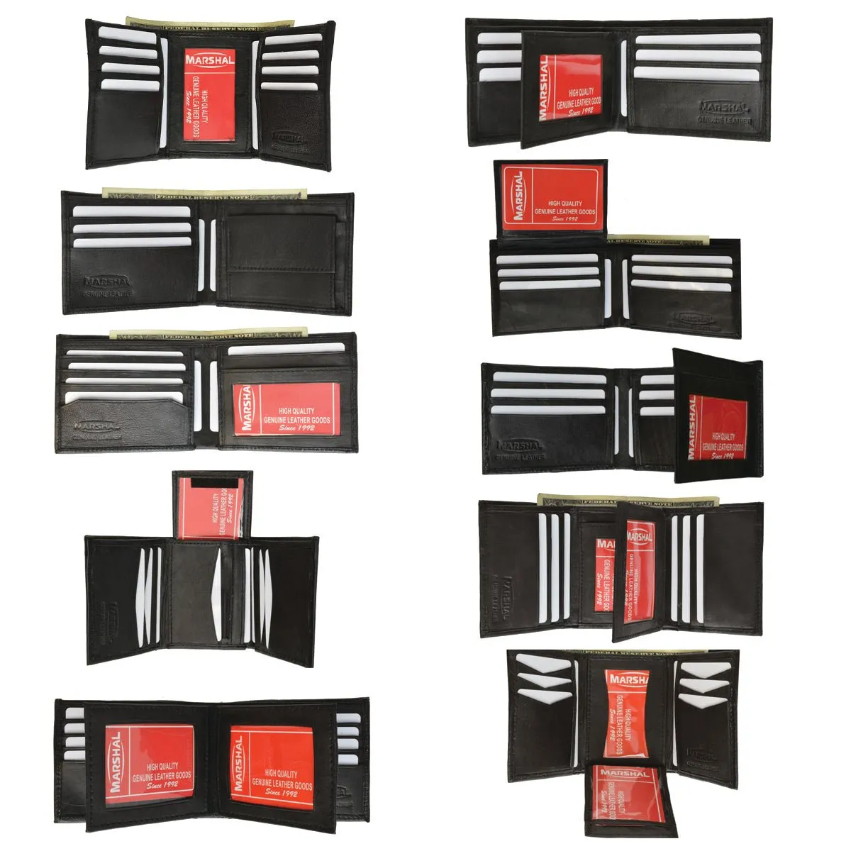 Wholesale Men's Lambskin Wallets Trifold & Bifold by Marshal