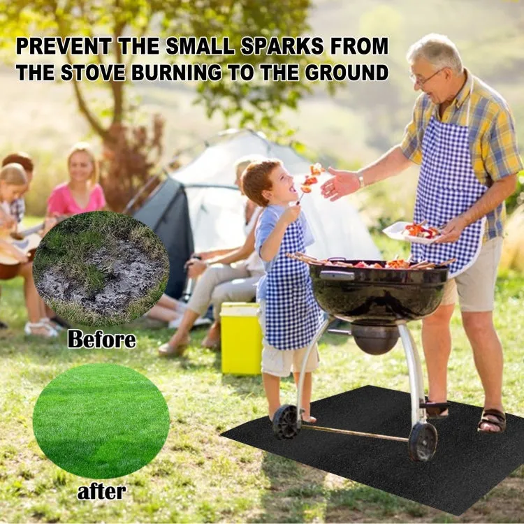 YEGBONG Fireplace Brazier Fire Mat Outdoor Lawn Patio Grill Fire Mat, Size: 39x72 Inches