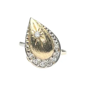 Yellow Gold Diamond Vintage Ring (Authentic Pre-Owned)