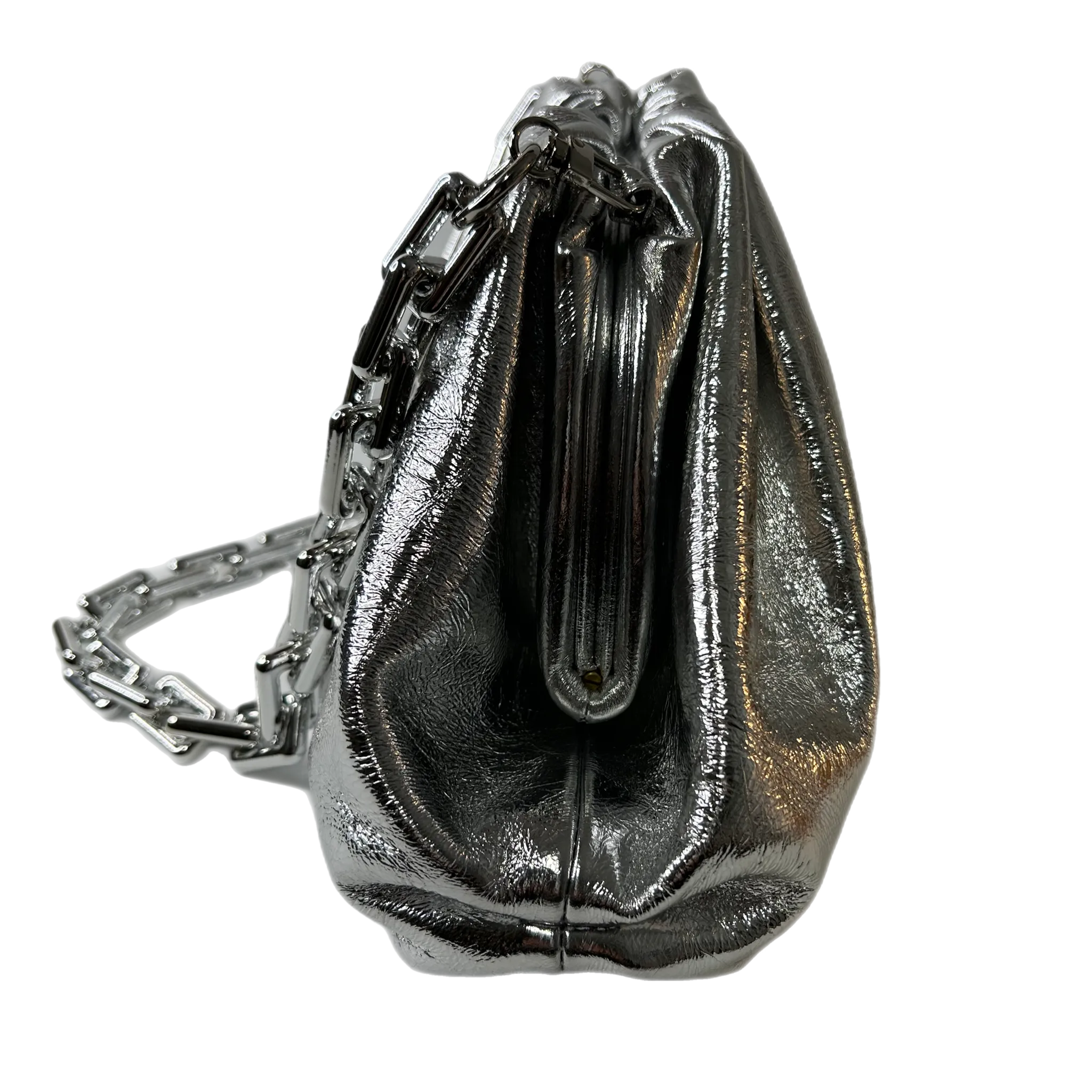 Zyla Silver Dumpling Bag